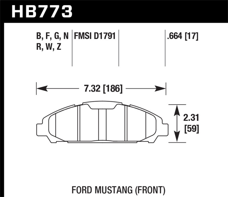 Hawk Performance DTC 60 Brake Pads HB773G.664 DTC-60