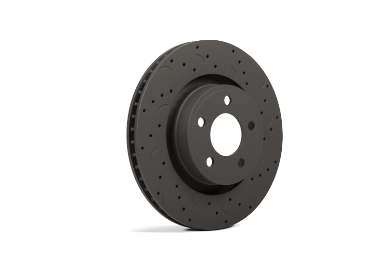 Hawk Performance Talon Brake Rotors HTC5388 Rotor, Talon, Solid, Cross-Drilled and Slotted Surface, Iron, Gray Geomet Coated, Mazda, Rear, Pair