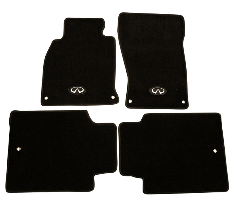NRG Floor Mats - 13+ Infinity Q70 w/ Infiniti Emblem Logo (4 pieces) thumbnail 3