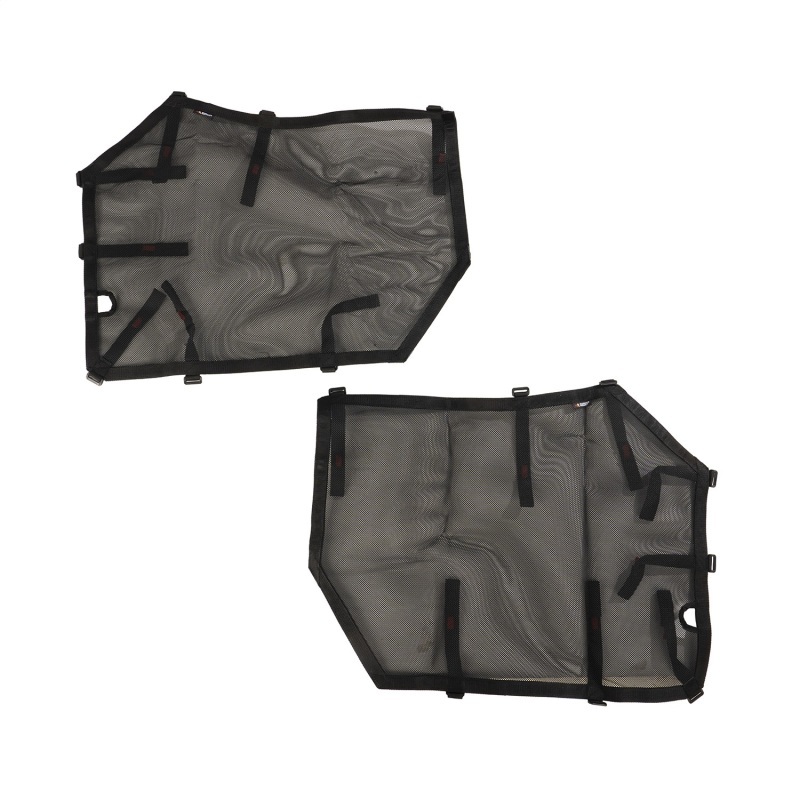 Rugged Ridge Fortis Tube Door Covers 13579.53 Skins, Covers, Front, Black, Nylon Mesh, Jeep, Pair thumbnail 2