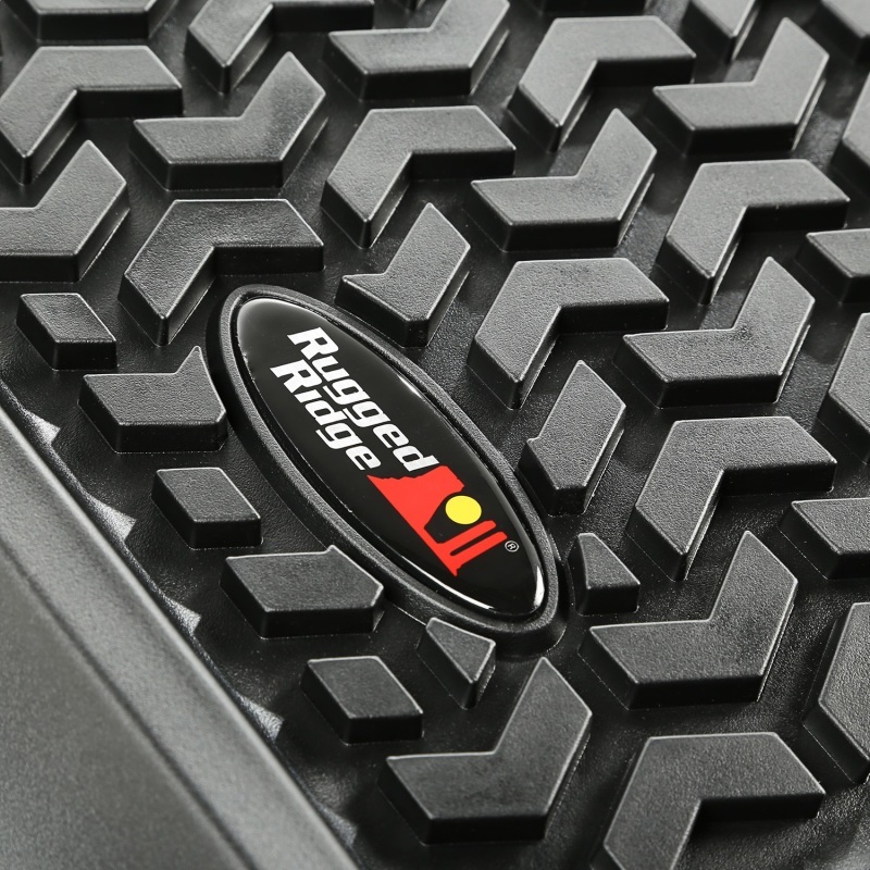 Rugged Ridge All-Terrain Floor Liners 82950.01 Mat, All-Terrain, Second Seat Area, Thermoplastic, Black, Pickup, SUV, Pair