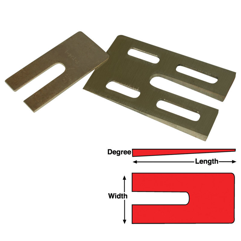SPC Performance Pinion Angle Shims 10474 Shims, Manganese Bronze, 4 Degree, 2.5 in. Wide, Set of 6 thumbnail 2