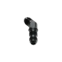 -16AN Bulkhead Adapter 45 Deg Elbow Fitting - Anodized Black