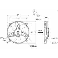 11in Medium Profile Electric Cooling Fan Puller 1300 CFM