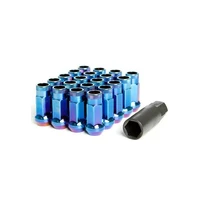 Muteki SR48 Open Ended Lug Nuts - Burning Blue - 12 x 1.5 