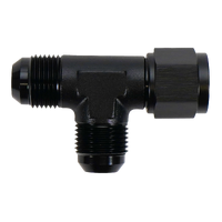 10AN Male Flare to Female Flare Swivel Tee on Straight