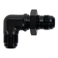 10AN Male Flare Bulkhead 90-Degree (with nut)