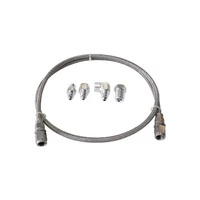 -4AN x 4Ft Braided Stainless Steel Line Kit - Fittings - Stainless