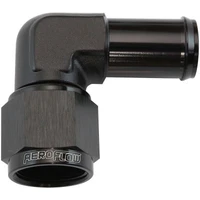 90° Hose Barb 5/8" to -8AN - Black Finish