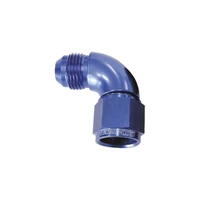 90 Deg Full Flow Female/Male Flare Swivel -12AN - Blue