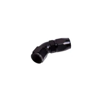 45 Deg Full Flow Swivel Hose End -20AN - Black