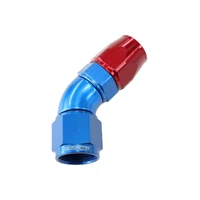 45 Deg -6AN Full Flow Teflon Hose End - Blue - 1 Piece