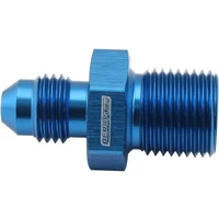 Metric to Male Flare Adapter M14 x 1.25mm to -6AN - Blue Finish