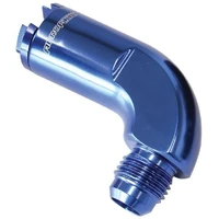 90° Push-On EFI Fuel Fitting 5/16" return side to -6AN - Blue