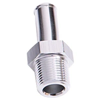 Male NPT to Barb Straight Adapter 1/4" to 5/16" - Silver Finish