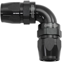 853 Series Cutter FullFlow 90° Dual Hose Ends -12AN - Black Finish