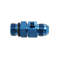 -10ORB To -10AN Extension With 1/8" Port - Blue