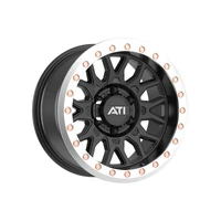 AT-01 17X8.5 Hybrid Beadlock Wheel - Black 6X139.7 Offset -38 Machined Imitation Beadlock Ring