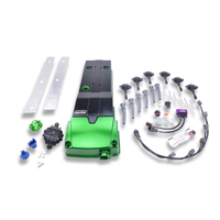 Ford Barra Billet Rocker Cover and Integrated Coil kit Small Bore Coupling / Billet cover kit with coil's and stalk's / Purple
