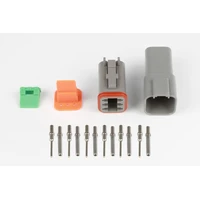 Plug and Pins Only - Matching Set of Deutsch DT-6 Connectors (DT06-6S + DT04-6P) - (13 Amp)