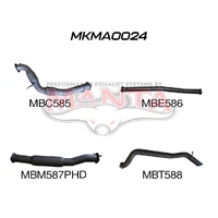 Performance Cat Back System (BT50 B32P 3.2L With Cat and Hotdog)