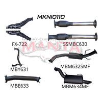 3in Full System-Extractors, Hi Flow Cats, Medium, Sml Centre Muffler (Patrol Y62 V8 5.6L Wagon)