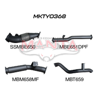 4in Turbo Back without Cat & with Muffler (Landcruiser VDJ76 4.5L V8 (DPF) Wagon)