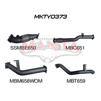 4in Turbo Back with Cat & without Muffler (Landcruiser VDJ76 4.5L V8 Wagon (Without DPF))
