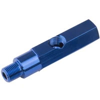 Gauge Adapter Oil Pressure Sending Extension 1/8in BSP To 1/8in NPT On Side Blue