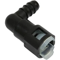 Fuel Line Connectors Nylon 3/8in Female QR 90 Degree To 3/8in 10mm Barb