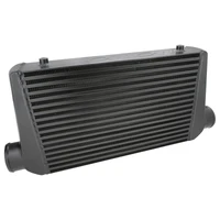 Intercooler Bar & Plate 450 x 300 x 76mm 3.0'' Outlets Aluminium Universal Black