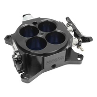 Quad Throttle Body 4 Barrel Universal EFI 4150 Square Bore 1375 CFM Billet Aluminium Black