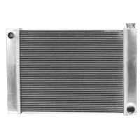 Radiator Universal Fabricated Aluminium Tanks Natural 24in Wide 19.00in High 2.25in Thick Chev Side Inlet & Outlets