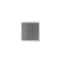 Trans Oil Cooler - 280 x 255 x 19mm 5/16" Hose Barb suits 11" SPAL Fan, Temp Switch Boss