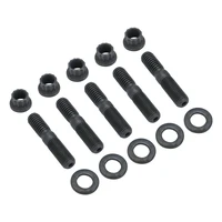 Pinion Support Stud Kit, For Ford 8 & 9 In., 3/8-16 x 3/8-24 With Hardened Washers, 12pt Flanged Nuts, Set of 5, Kit