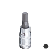1/4" Drive Inhex Socket - SAE - Individual, Size: 1/8"