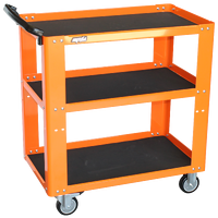Professional Service Trolley - 3 Shelf Adjustable - Orange