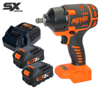 18v 1/2" Drive Brushless Impact Wrench Kit - 5.0Ah X2 - SX Drive