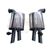 3in Dual Rear Mufflers With OEM VACUUM Bimodal Valves (VF Series 1 Only, HSV Incl GTS, Clubsport)