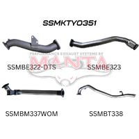 3in Turbo Back Without Muffler To Suit DTS Turbo Kit (Landcruiser HZJ80)