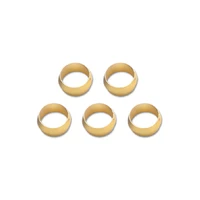 Pack of 5 Brass Olive Inserts Size 1/4"