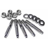 M8 x 1.25 x 45mm Broached 4 Piece Stud Kit