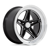 Groove VN514 18x8 5x114.3 0mm Gloss Black Milled Diamond Lip
