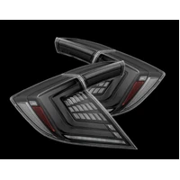 16-21 Honda Civic Hatchback/ Type-R FK8 Nova-Series LED Tail Lights (Pair) - Alpha Black
