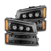 03-06 Chevy Silverado 1500/2500HD/3500HD/Avalanche Alpha-Black NOVA LED Proj Headlights