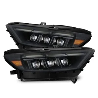 15-17 Ford Mustang NOVA LED Proj Headlights Alpha Black w/Activ Light/Seq Signal/Switch DRL