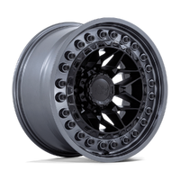 Alpha 17x9 5x127 0mm Matte Black Gunmetal Lip