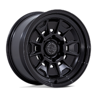 Mondo BR021 17x8.5 6x139.7 +20mm Matte Black Gloss Black Lip