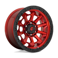 Covert D695 16x8 6x139.7 +1mm Gloss Red Black Bead Ring