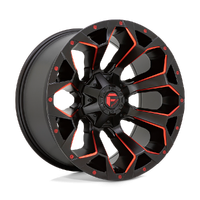 Assault D787 17x8.5 5x114.3/5x127 +14mm Matte Black Red Milled
